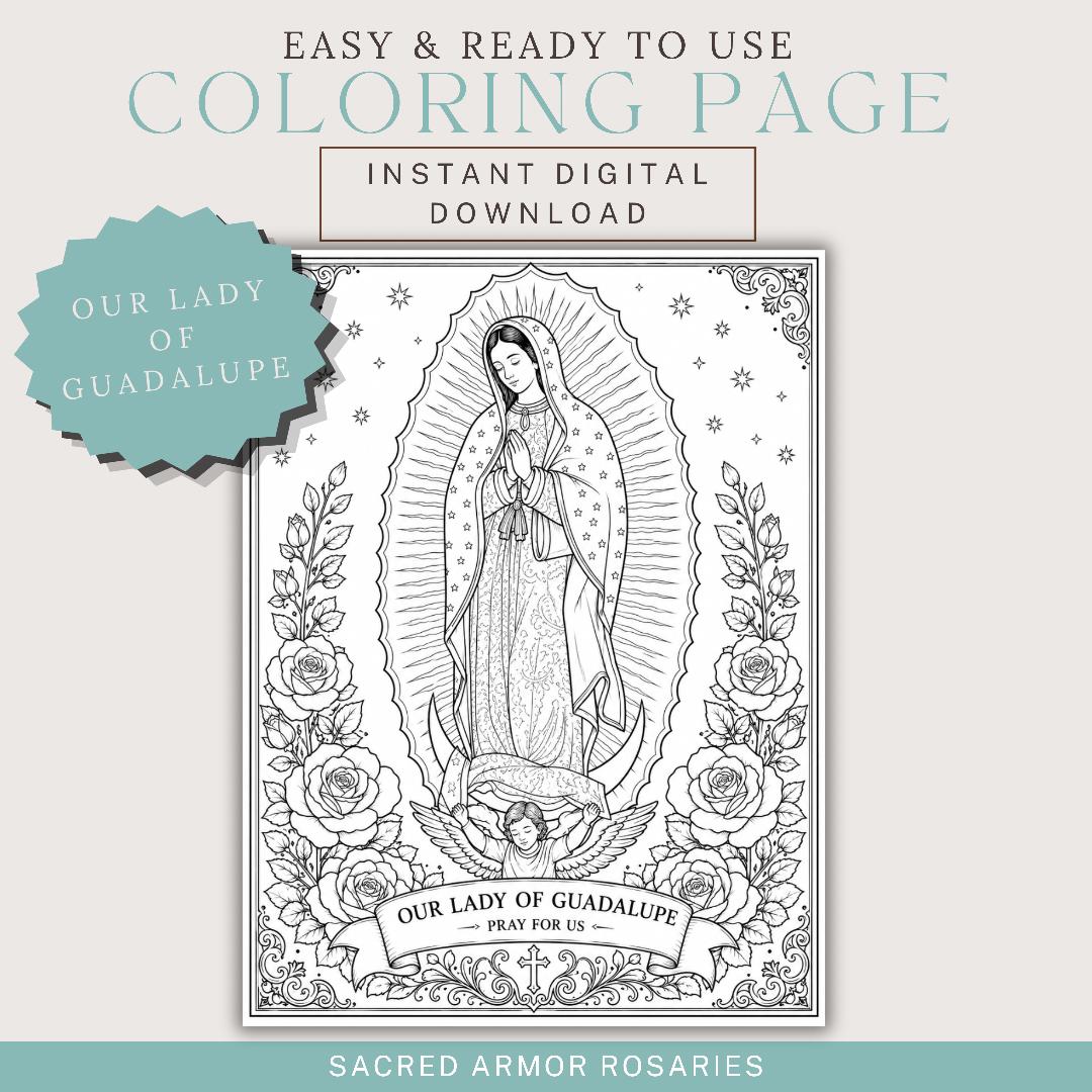 Our Lady of Guadalupe Catholic coloring page printable preview