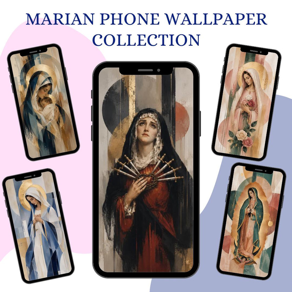 Modern Marian phone wallpaper digital preview