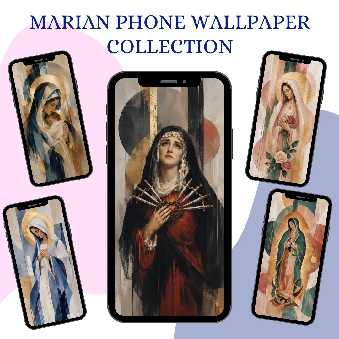 Modern Marian phone wallpaper digital preview