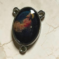 Agony in the Garden glass cabochon rosary centerpiece