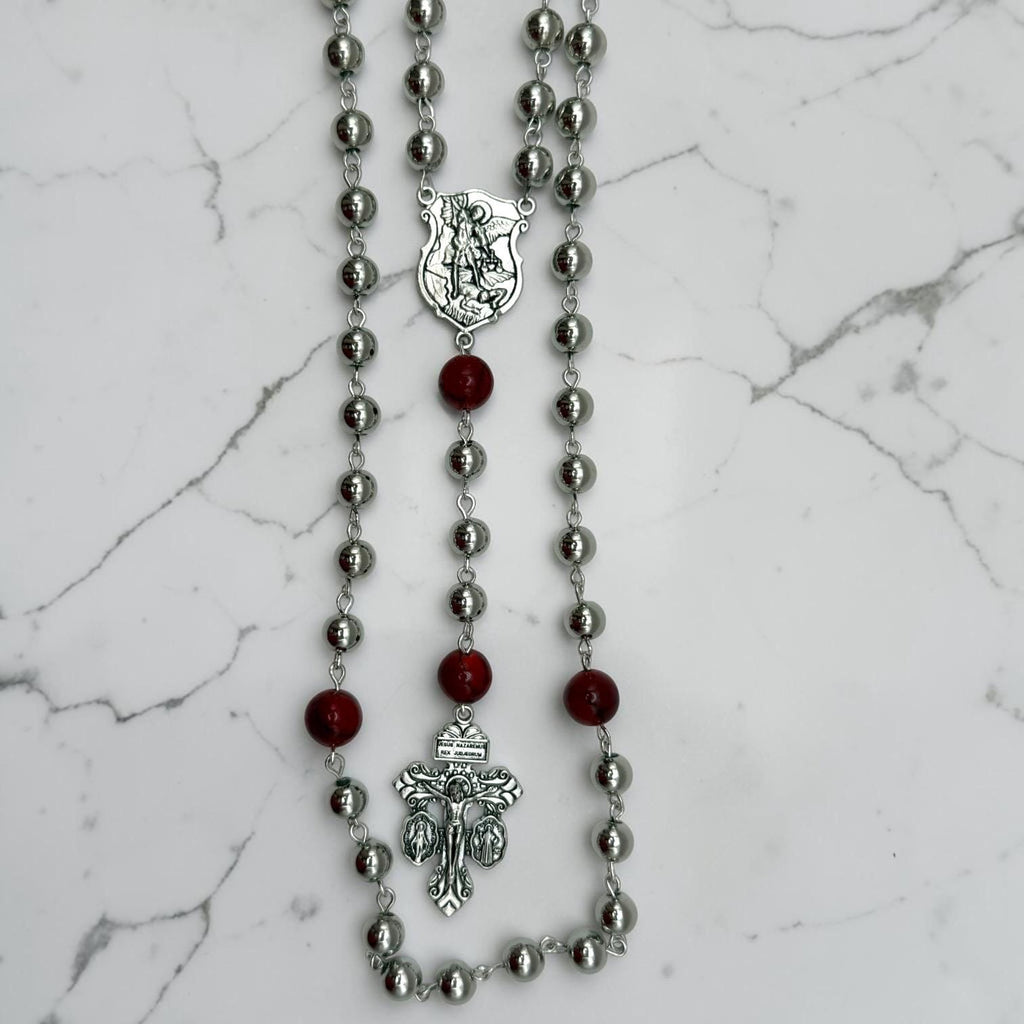 Saint Michael Rosary Pardon Crucifix detail