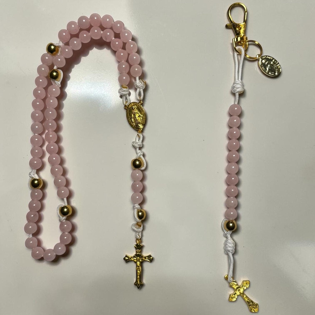 Rose Quartz Rosary Gift Set additional view