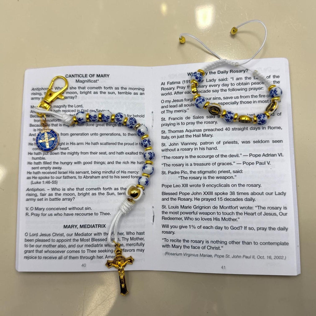 Blue Porcelain St. Benedict Gift Set alternate view