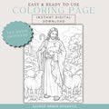 Good Shepherd Jesus Catholic coloring page printable preview