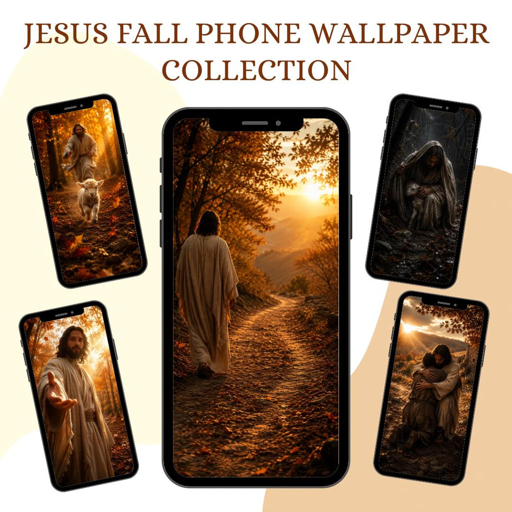 Jesus Fall wallpaper bundle digital preview