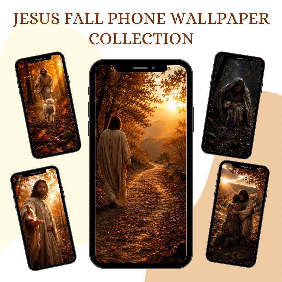 Jesus Fall wallpaper bundle digital preview