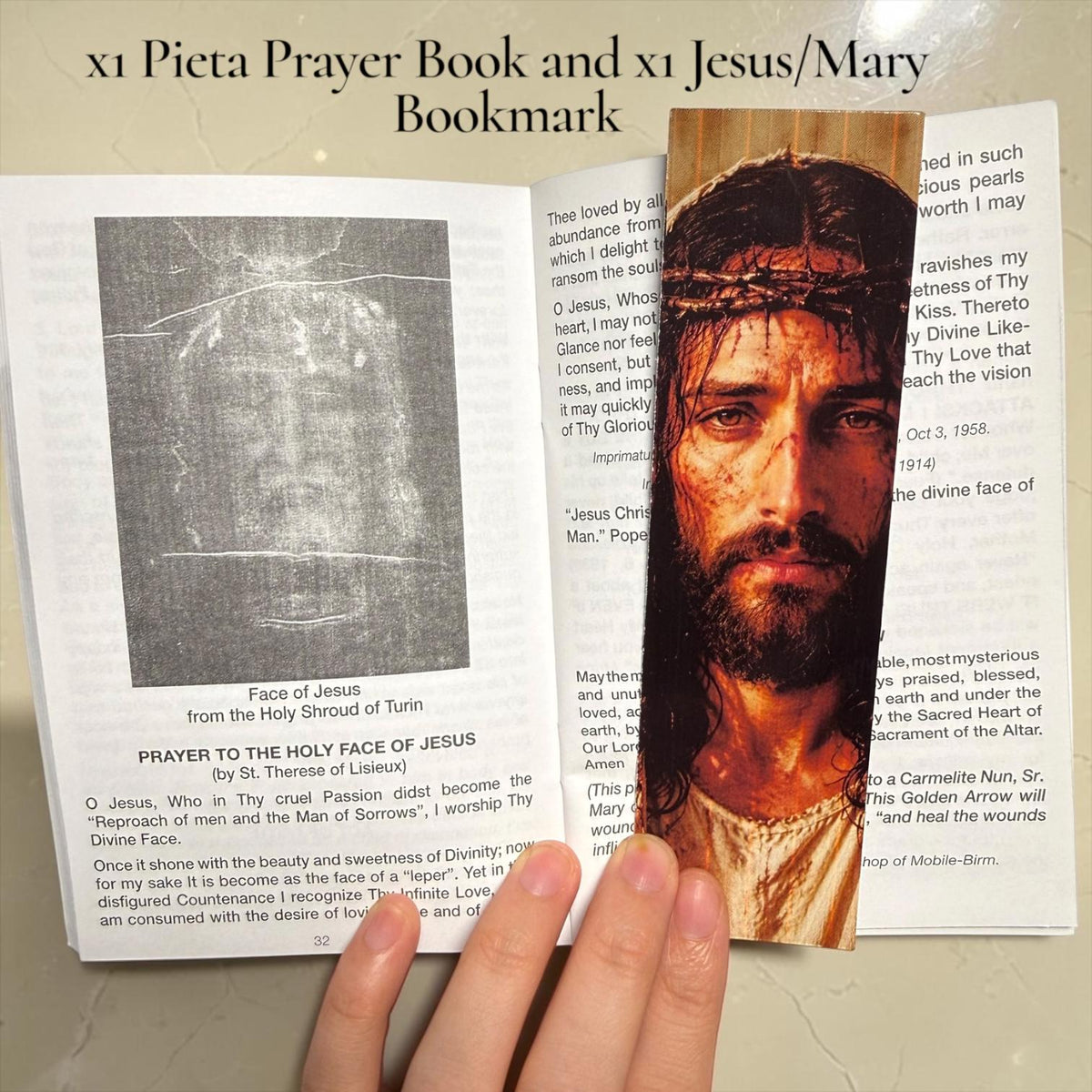 Blue Pieta Prayer Book interior view