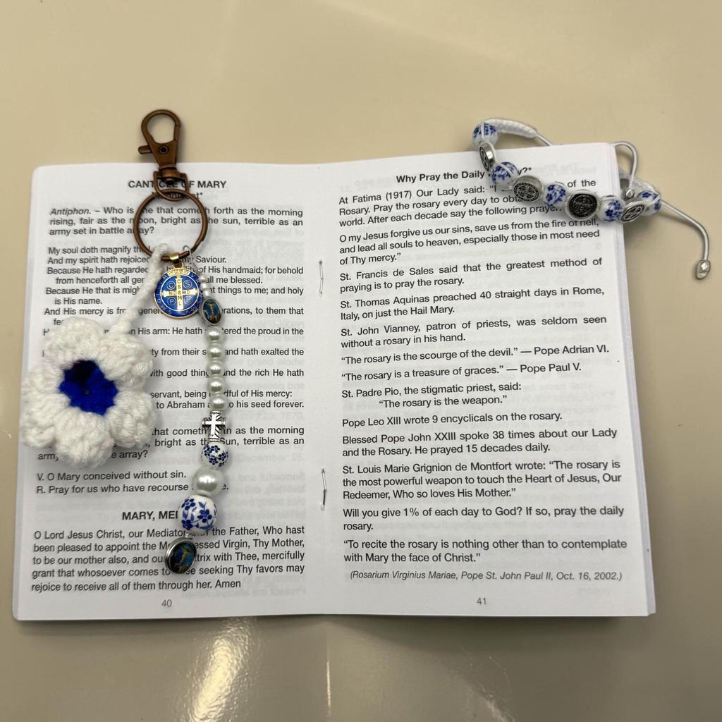 Blue Floral St. Benedict Gift Set alternate view