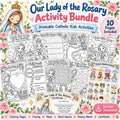 Our Lady of the Rosary Activity Bundle - 10 printable Catholic kids activity pages