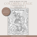 Saint Michael the Archangel printable Catholic coloring page digital download