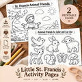 Little St. Francis Animal Friends printable activity pages